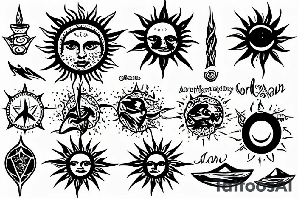 Mount Ararat with sun tattoo idea