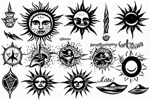 Mount Ararat with sun tattoo idea