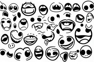 emoji style laugh tattoo idea