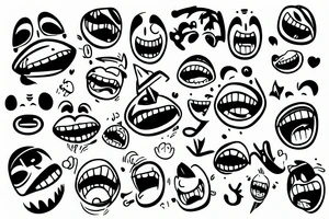 emoji style laugh tattoo idea