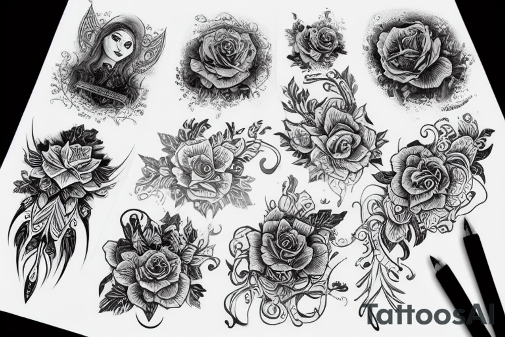 Ветка с листьями tattoo idea