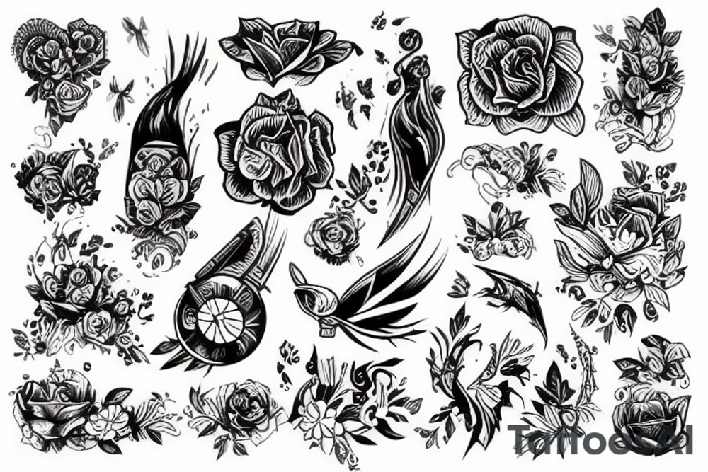 Ветка с листьями tattoo idea