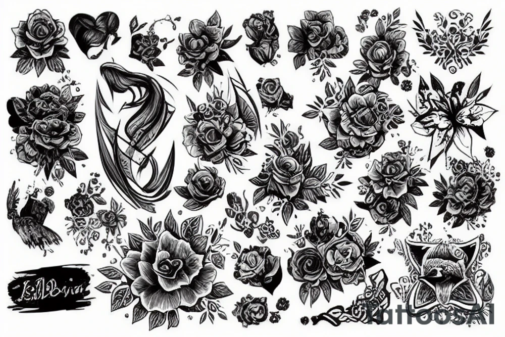 Медведь с девочкой tattoo idea