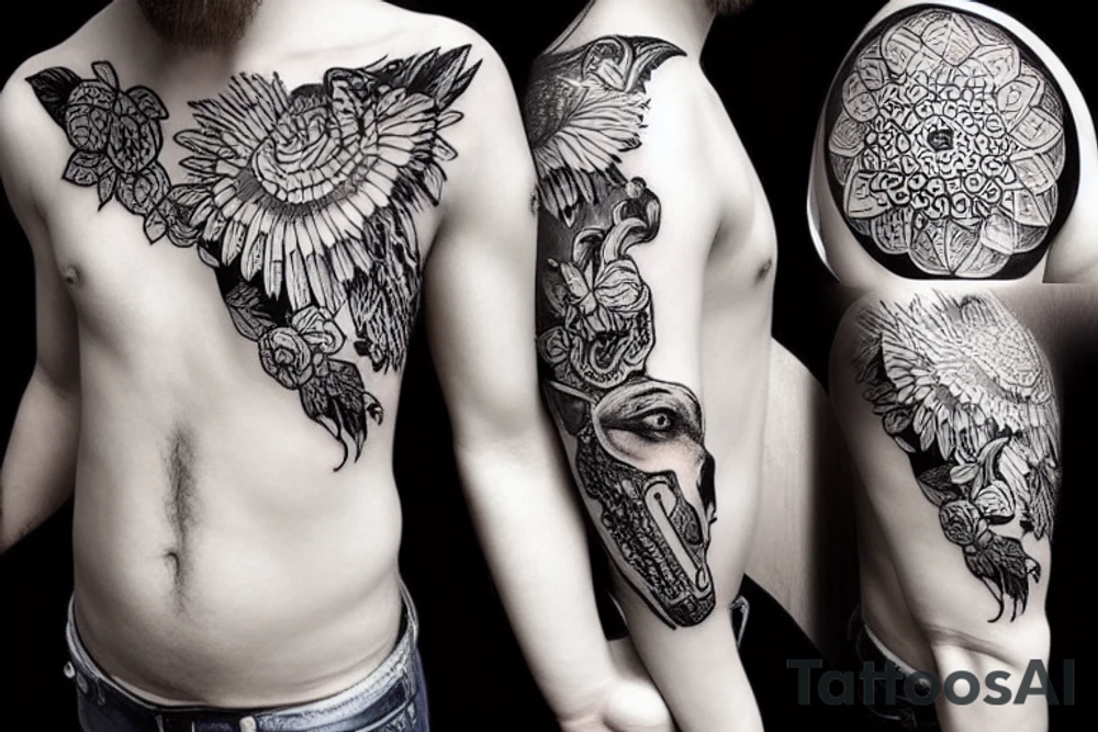 Медведь с девочкой tattoo idea