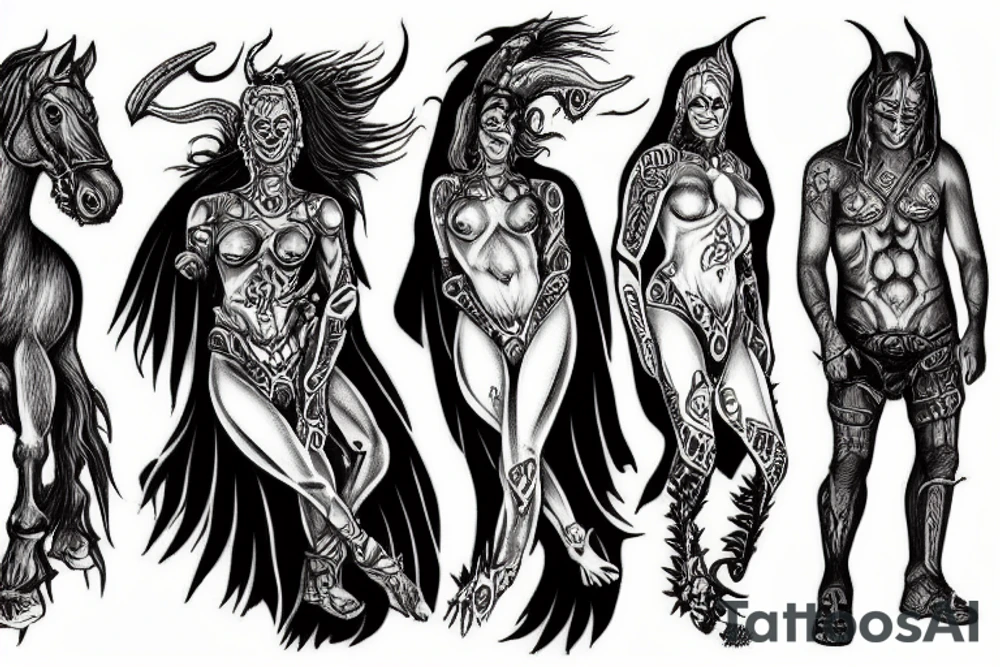 4 horsemen of the apocalypse tattoo idea