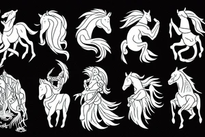 4 horsemen of the apocalypse tattoo idea