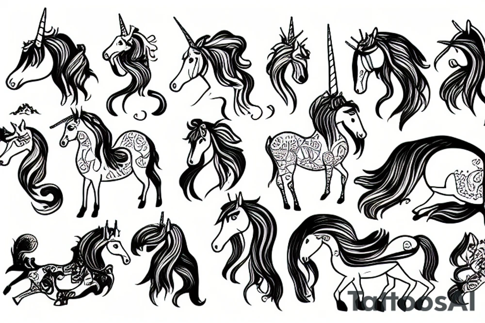 Unicorn tattoo idea