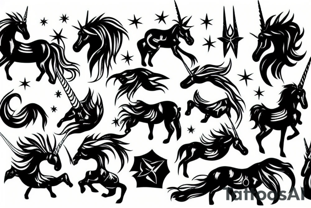 Unicorn tattoo idea