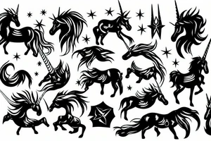 Unicorn tattoo idea