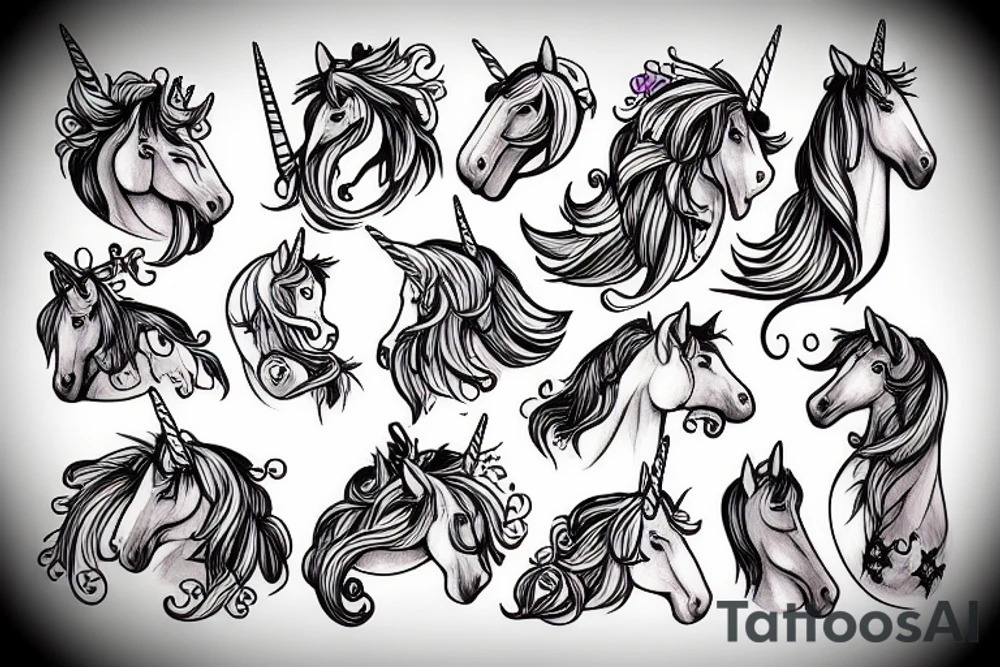 Unicorn tattoo idea