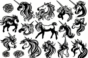 Unicorn tattoo idea