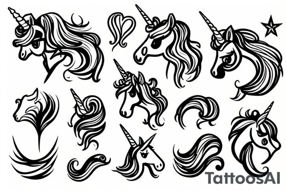 Unicorn tattoo idea