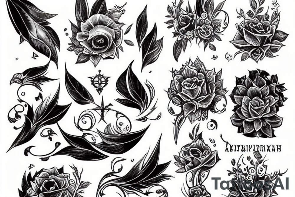Анубис с черепами tattoo idea