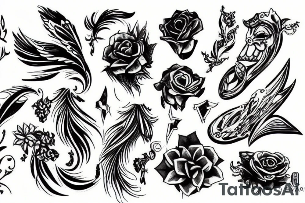 Анубис с черепами tattoo idea