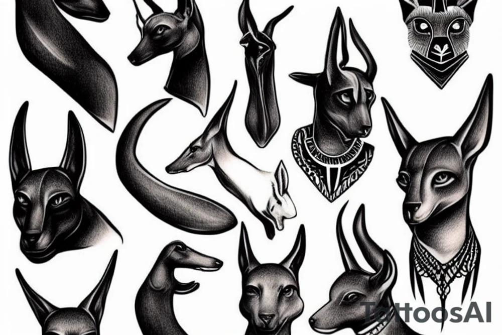 Anubis's black tattoo idea