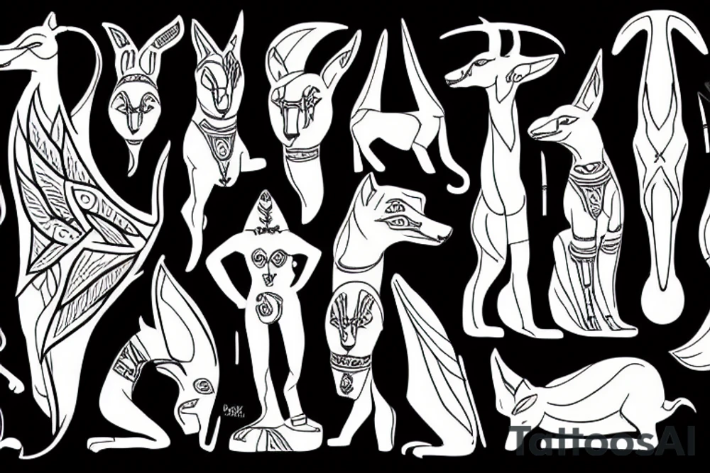 Anubis's black tattoo idea