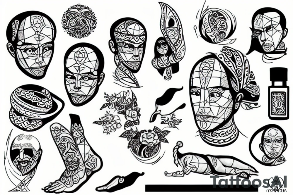 monk on the rock tattoo idea