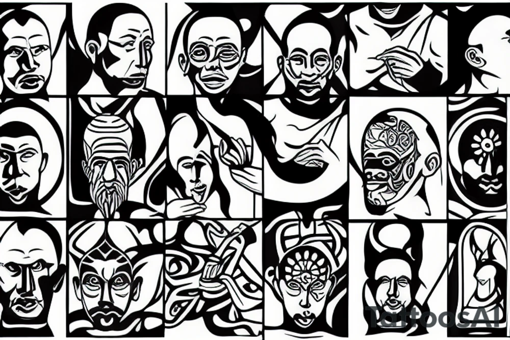 monk on the rock tattoo idea