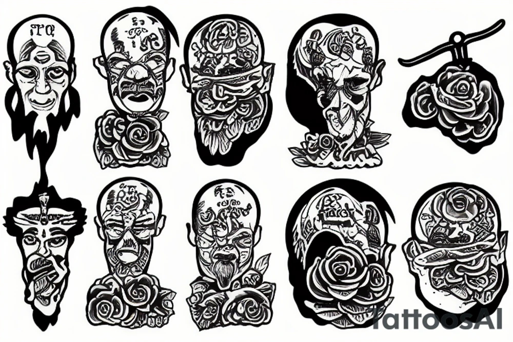 monk on the rock tattoo idea