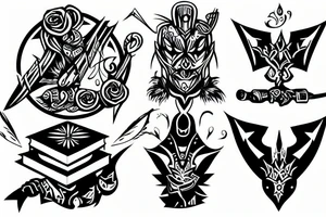 warrior with a book tattoo idea