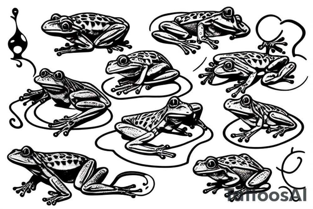 frog with more glass tattoo idea