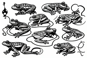 frog with more glass tattoo idea