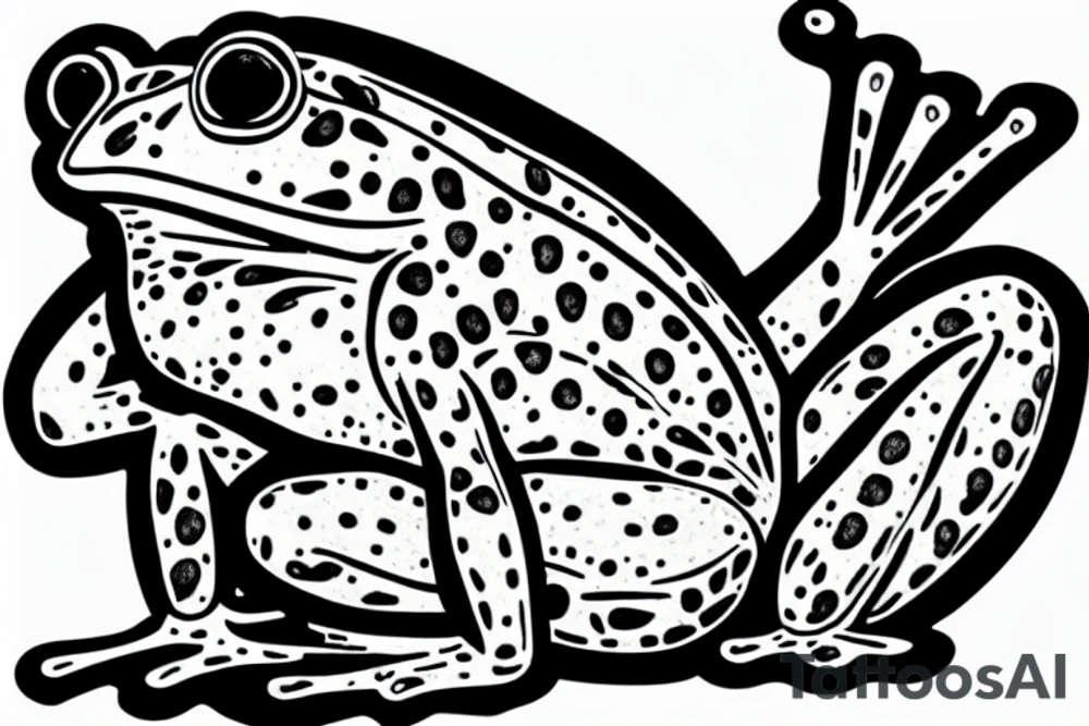frog with more glass tattoo idea