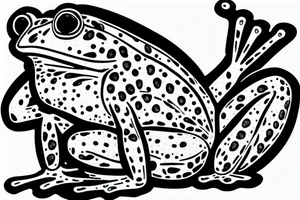 frog with more glass tattoo idea