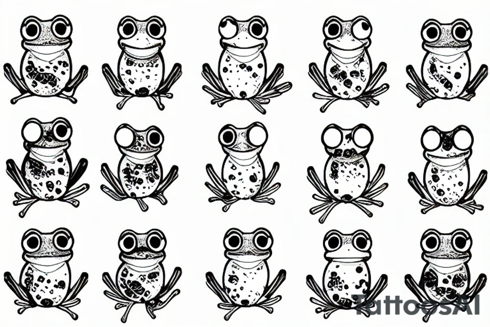 frog cute tattoo idea