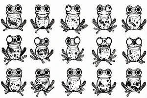 frog cute tattoo idea