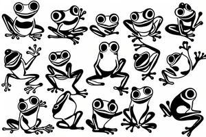 frog cute tattoo idea