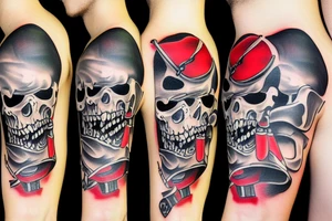 angry pirate jolly roger tattoo idea