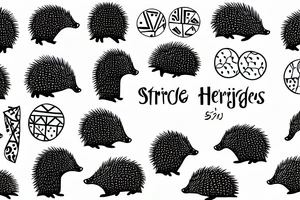 branches with hedgehogs tattoo idea
