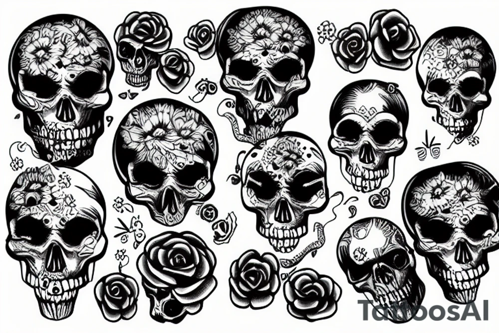 Skulls tattoo idea