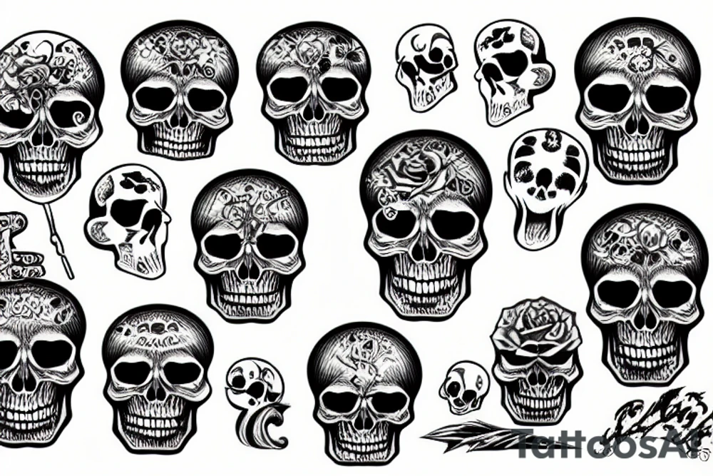 Skulls tattoo idea