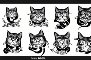 Cats laughing tattoo idea
