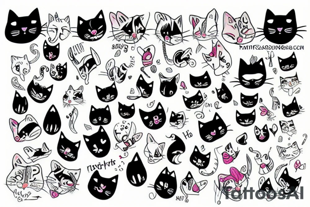 Cats laughing tattoo idea