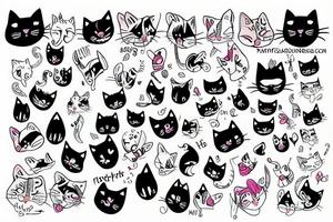 Cats laughing tattoo idea