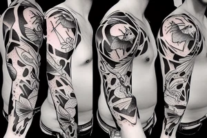 Bats flying tattoo idea