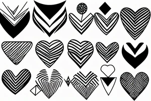 Simple pattern under the eye in the form of an angular heart tattoo idea