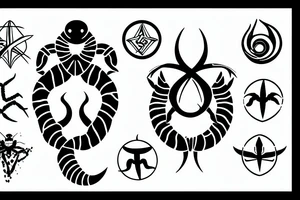 Scorpion Star of life tattoo idea