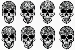 Cancer with human skull tattoo idea