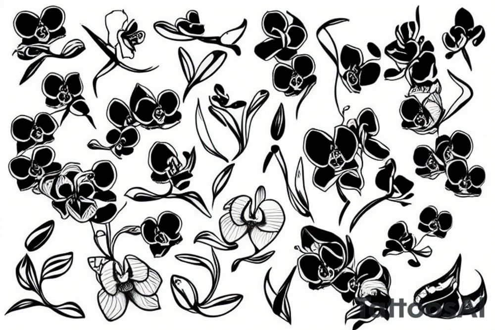 Cancer with orchid tattoo idea