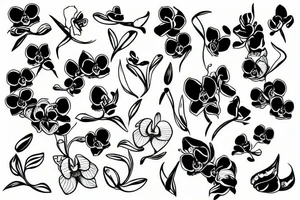 Cancer with orchid tattoo idea
