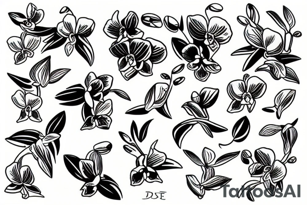 Cancer with orchid tattoo idea