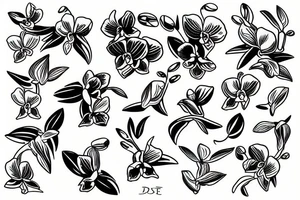 Cancer with orchid tattoo idea