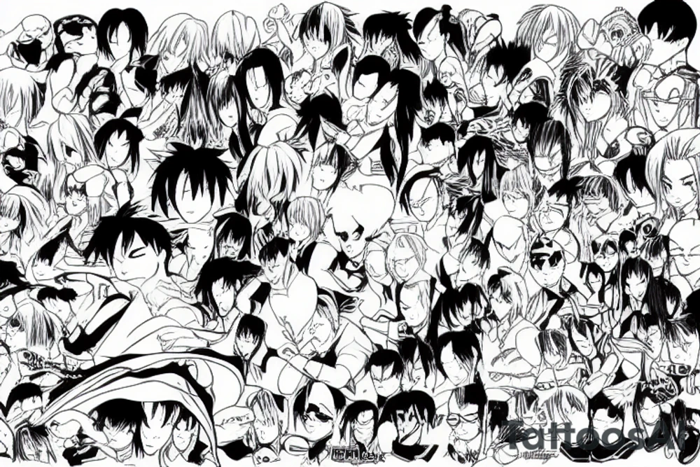Anime style, hot peppers, tattoo idea