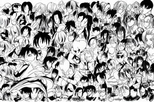 Anime style, hot peppers, tattoo idea