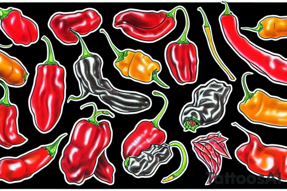 hot peppers tattoo idea