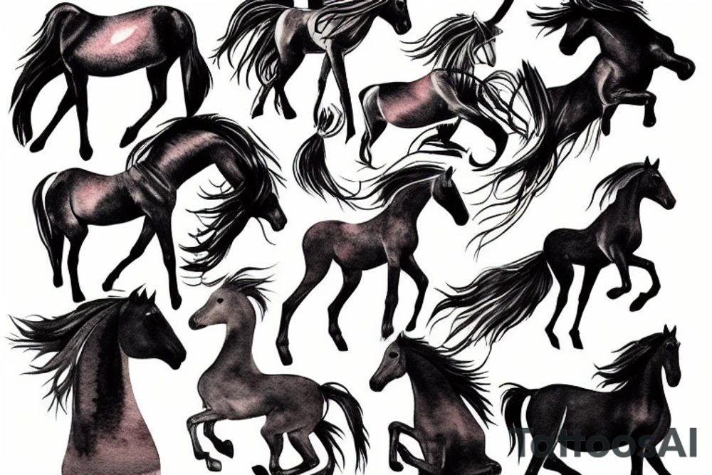 horse on sky tattoo idea